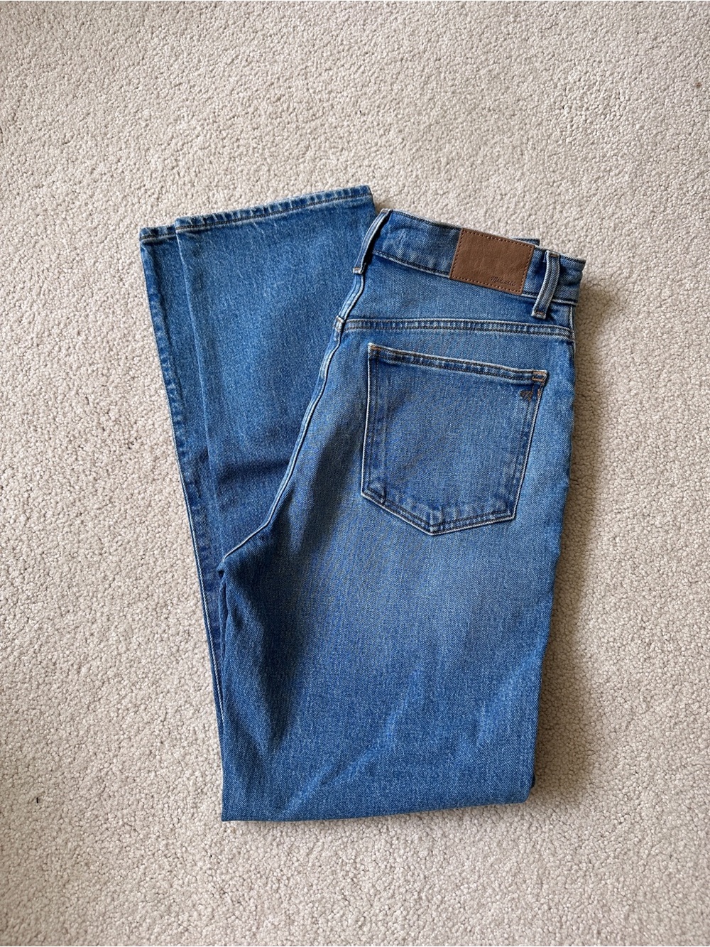 NWT Madewell Women's “90s Straight” Straight-Leg Blue Denim Jeans 27 TALL
